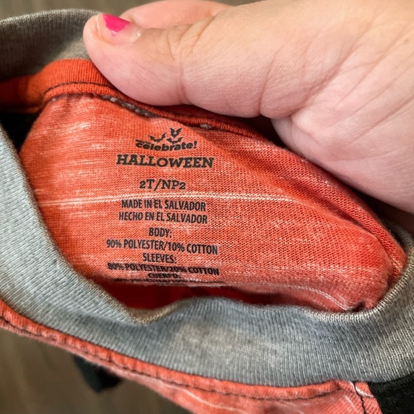 Celebrate boys red orange Dinosaur Halloween Graphic Tee size 2T - Picture 2 of 2